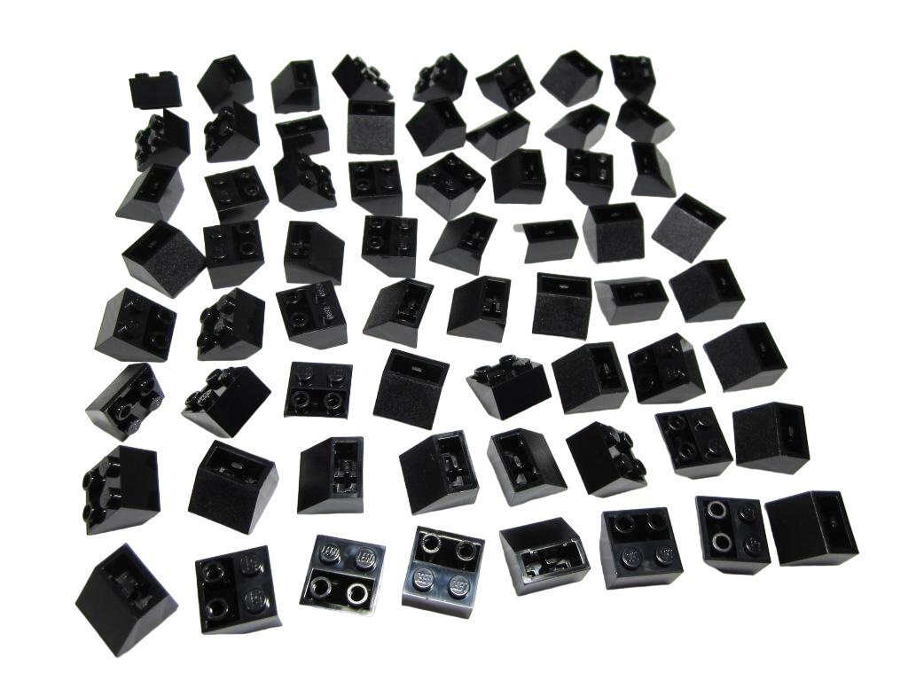 レゴ★未使用！黒色の２×２逆スロープ６４点セット