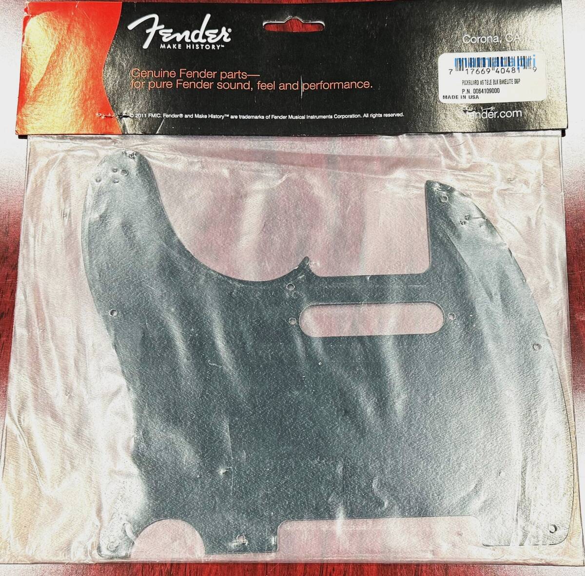 新品 Fender純正 Standard Telecaster Pickguard Black 8Hole フェンダー スタンダード テレキャスター ピックガード ブラック Made In USA_画像2