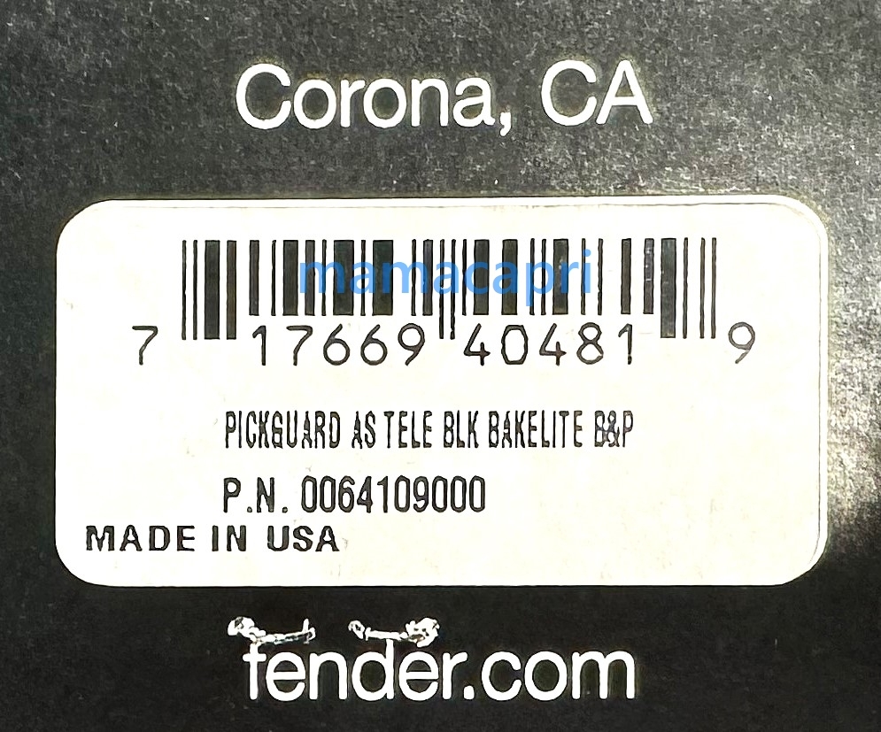 新品 Fender純正 Standard Telecaster Pickguard Black 8Hole フェンダー スタンダード テレキャスター ピックガード ブラック Made In USA_画像3