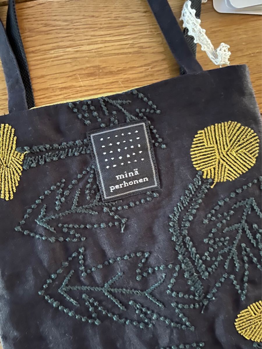 mina perhonen ミナペルホネン ミニバッグ 新品 おもてうらミニバッグ tanpopo × tambourine