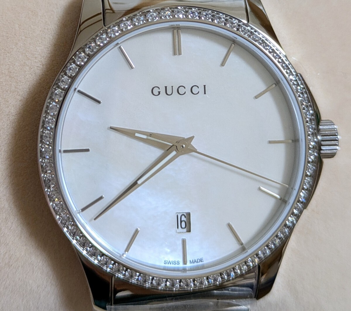 ☆ GUCCI 時計ダイヤモンド マザーオブパール オーバーホール済み ☆ GUCCI 時計ダイヤモンド マザーオブパール オーバーホール済み