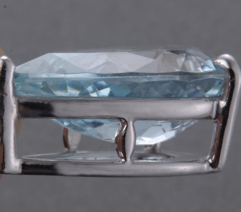 *so есть аквамарин 3.04ct+ dia. k18WG производства подвеска *2.6g/IP-6766