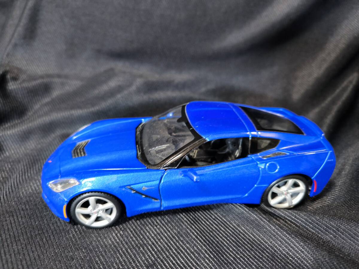 1/24 Maisto マイスト Chevrolet コルベット スティングレイ 2014 Coupe ミニカーアメ車 ダイキャスト ブルー青