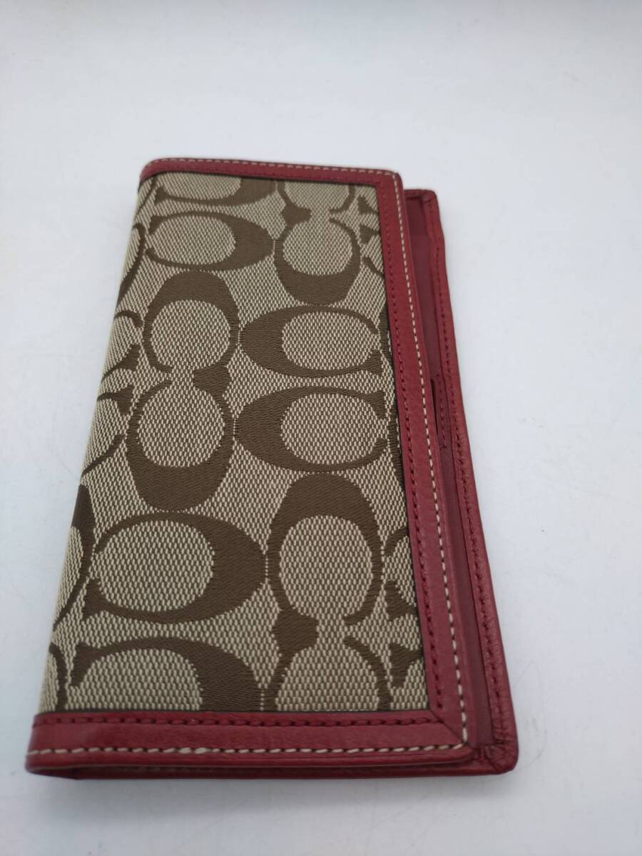 COACH コーチ/手帳カバー/シグネチャーキャンバス×レザー/現状品/中古/