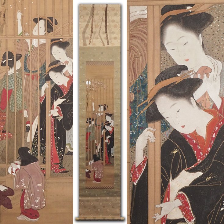 花◇江戸時代中後期の浮世絵師 勝川派の祖 伝【勝川春章】筆