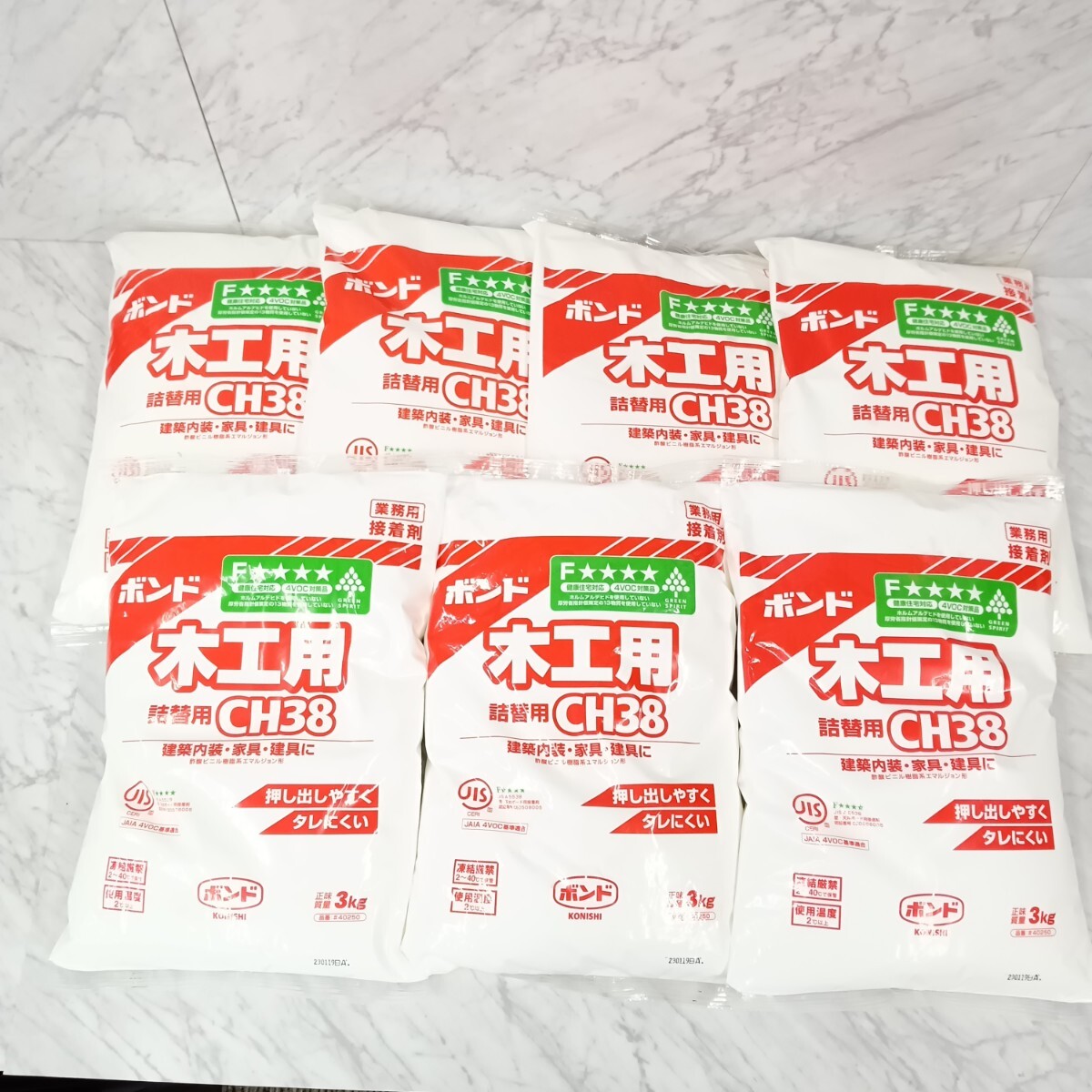 ●送料無料 未使用品 KONISHI コニシ ボンド 木工用 詰替用 CH38 3kg x 7袋 業務用 接着剤 建築・家具・建具に コニシ 木工用ボンド