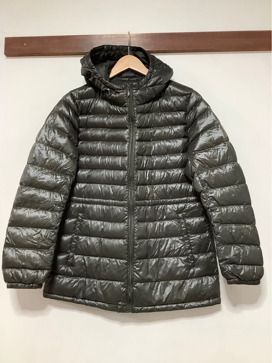 け1508 UNIQLO ユニクロ ウルトラライトダウンジャケット ダウンパーカ XL レディース オリーブブラウン系 軽量ダウン コンパクトダウン