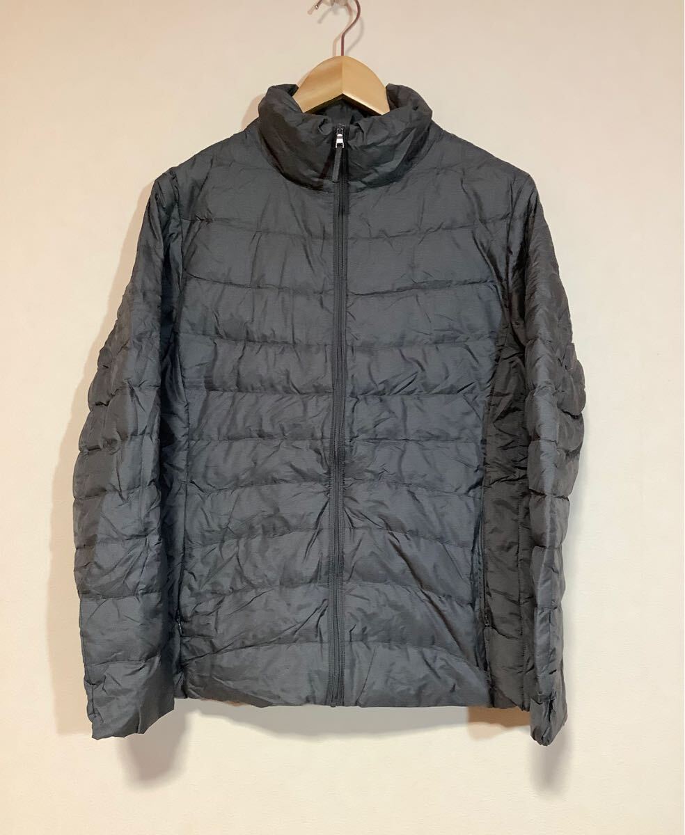 さ1523 UNIQLO ユニクロ ライトダウン ダウンジャケット XL レディース グレー 軽量ダウン コンパクトダウン