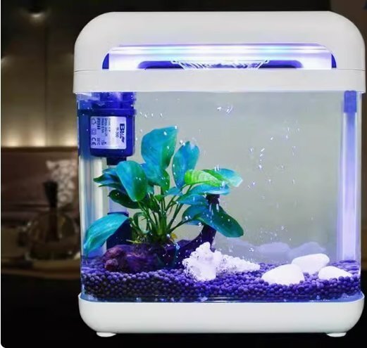 LEDミニ水槽 ガラス水槽 小型水槽 ルームグラス ガラス 照明 オールインワン型 観賞魚用 水中ポンプ付き