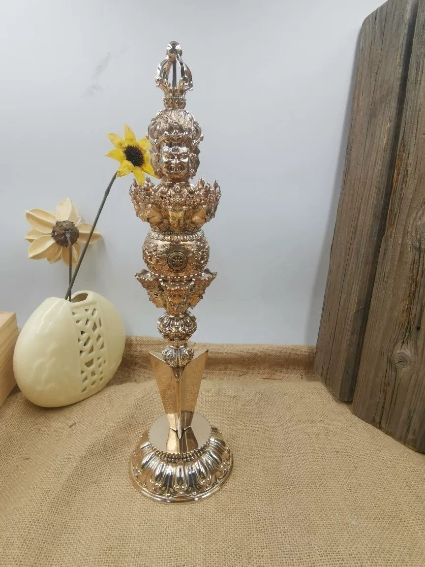 五輪塔☆ 風水 銅製仏具 開運グッズ 置物 インテリア (高さ20 cm 五輪塔☆ 風水 銅製仏具 開運グッズ 置物 インテリア (高さ20 cm