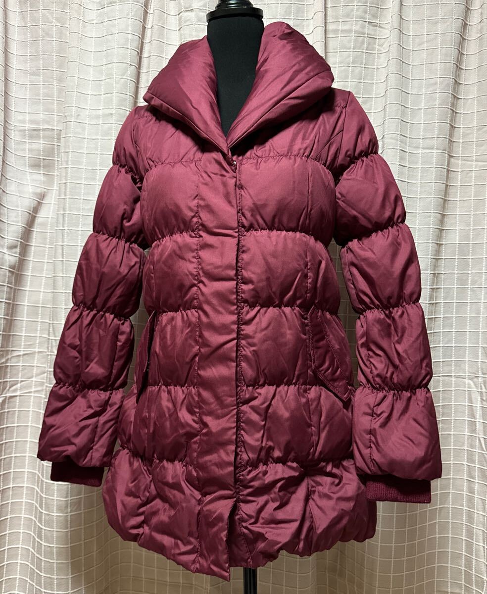 新品moussy ダウンコート バーガンディ 1い