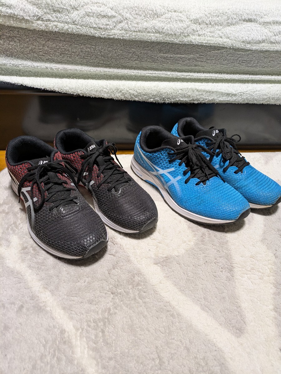 アシックス asics　ライトレーサー4 LYTERACER4 2足セット　ブラック　ブルー　27.0cm 2E
