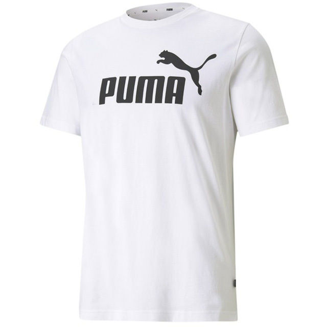 【新品】Mサイズ puma プーマ クルーネック Tシャツ 半袖 半そで ESS ロゴ 588737-02 ホワイト メンズ