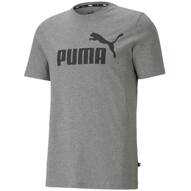 【新品】Lサイズ puma プーマ クルーネック Tシャツ 半袖 半そで ESS ロゴ 588737-03 ミディアムグレーヘザー メンズ