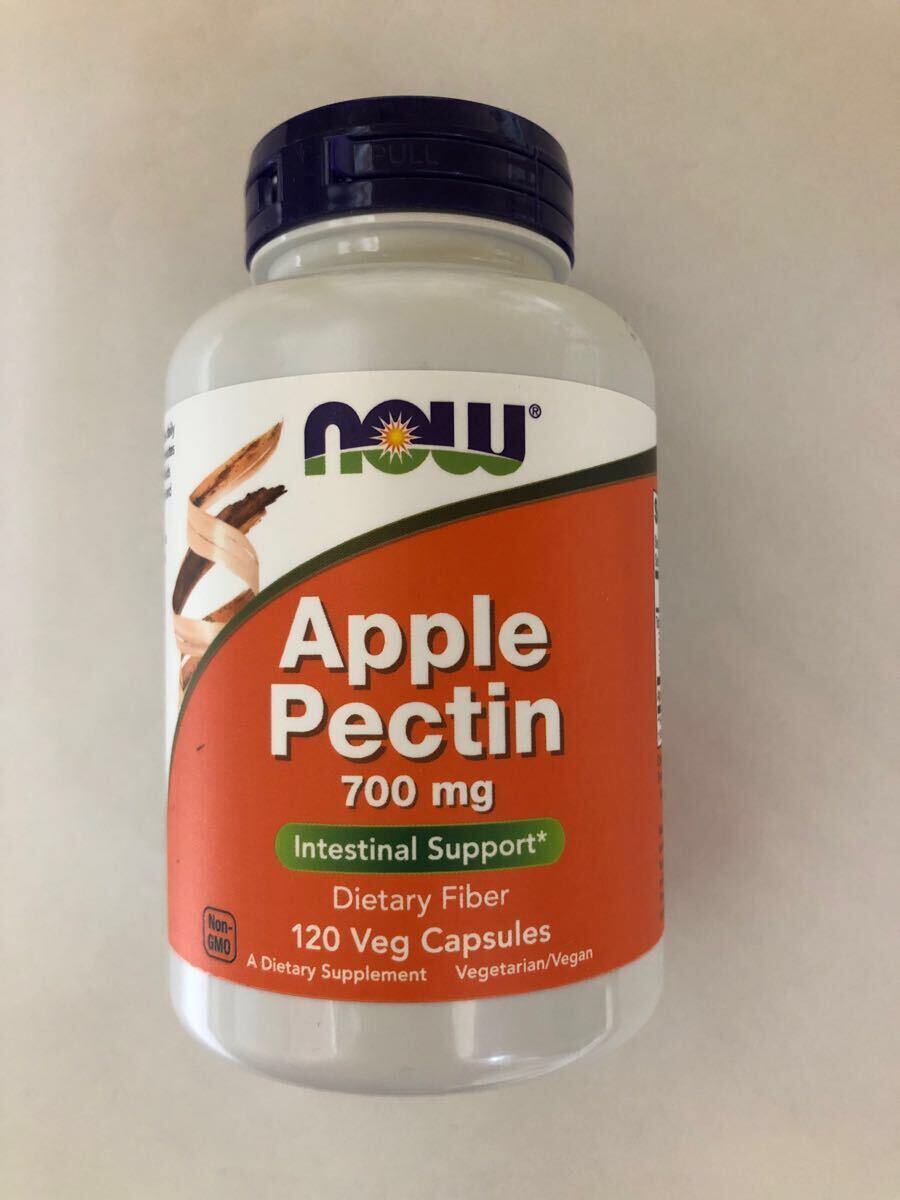 アップルペクチン 水溶性食物繊維 700mg 120粒 （ポリフェノール カリウム 便秘対策）ナウフーズ Now Foods サプリメント Apple Pectin