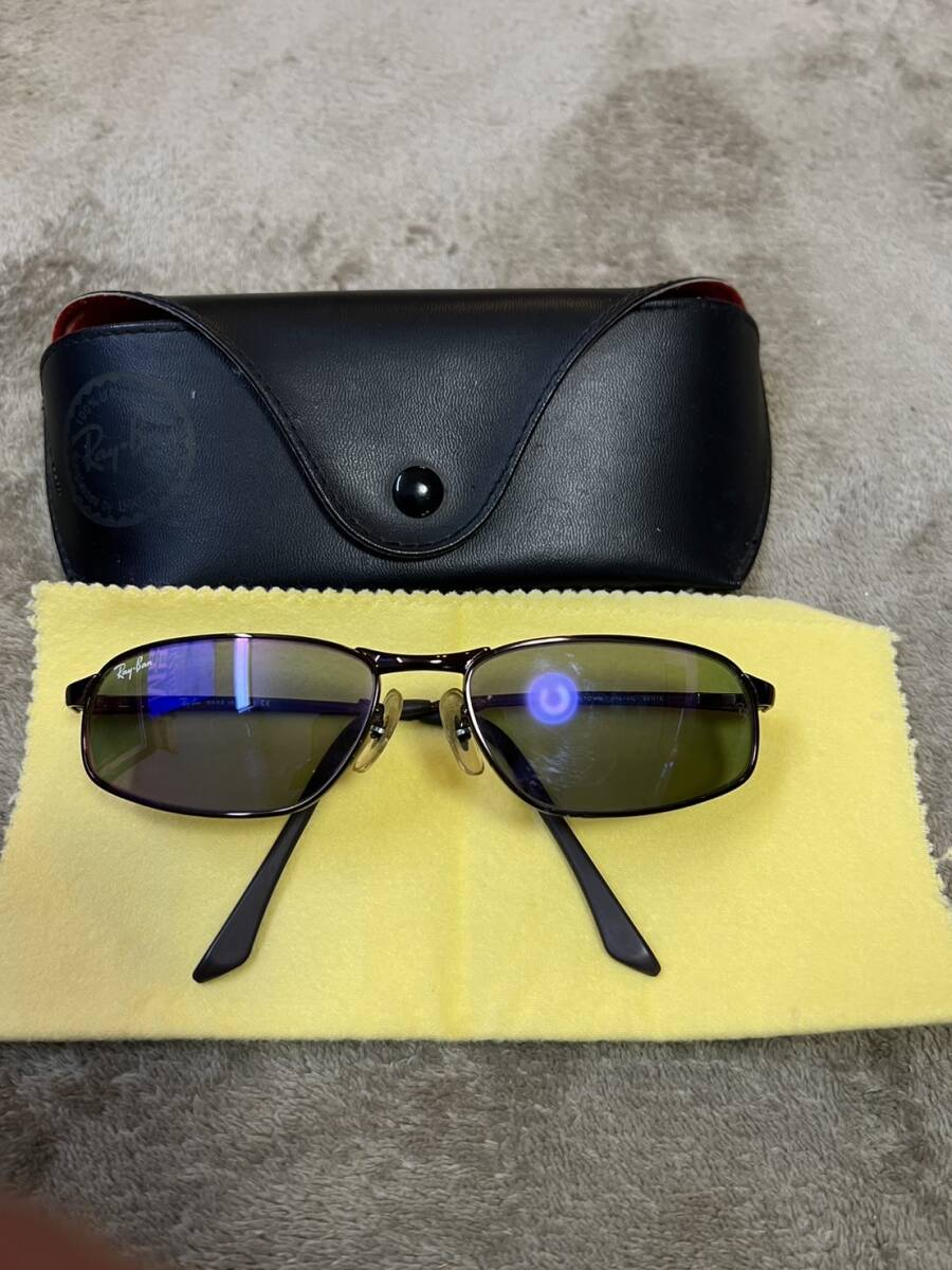 Ray Ban レイバンサングラス RB3168 DOWNTOWN ダウンタウン 014/4G 56□16 イタリア製 ケース付き 中古
