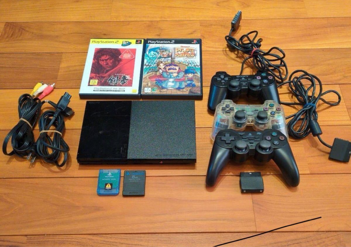 SCPH-90000 プレステ2 PS2 本体　トルネコの大冒険 剣豪　 コントローラー　薄型