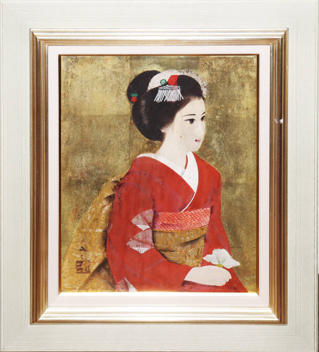 絵画　清水達三作 清水 達三 作『舞妓』 ｜骨董品買取 緑和堂