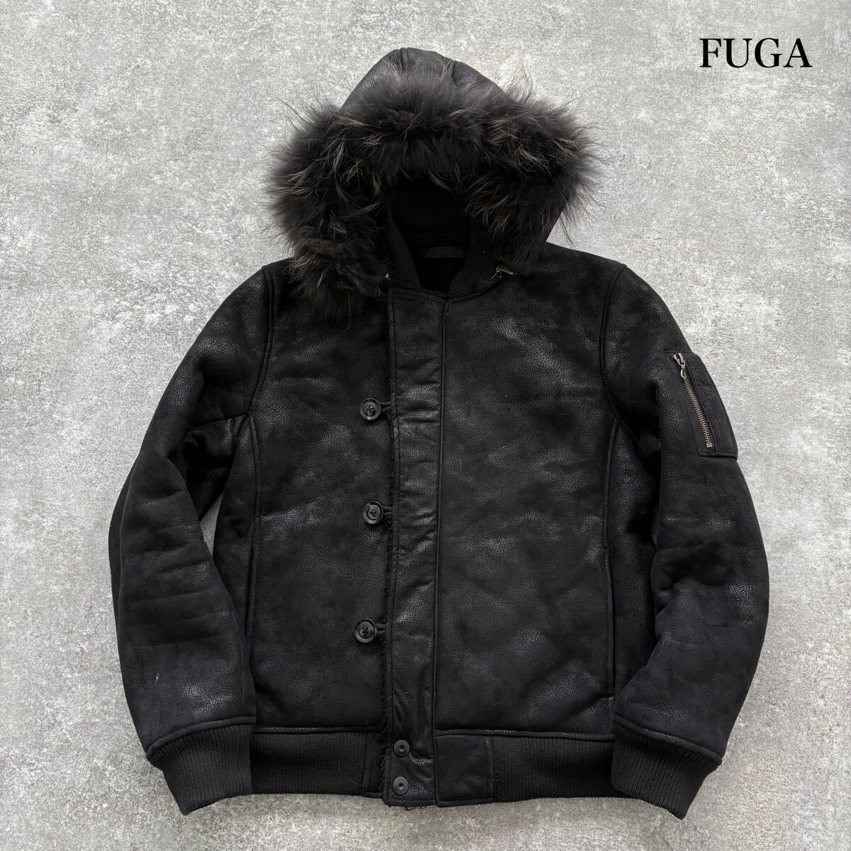 FUGA】フーガ フェイクレザー ボアジャケット N-2Bタイプ Y2K FUGA】フーガ フェイクレザー ボアジャケット N-2Bタイプ Y2K