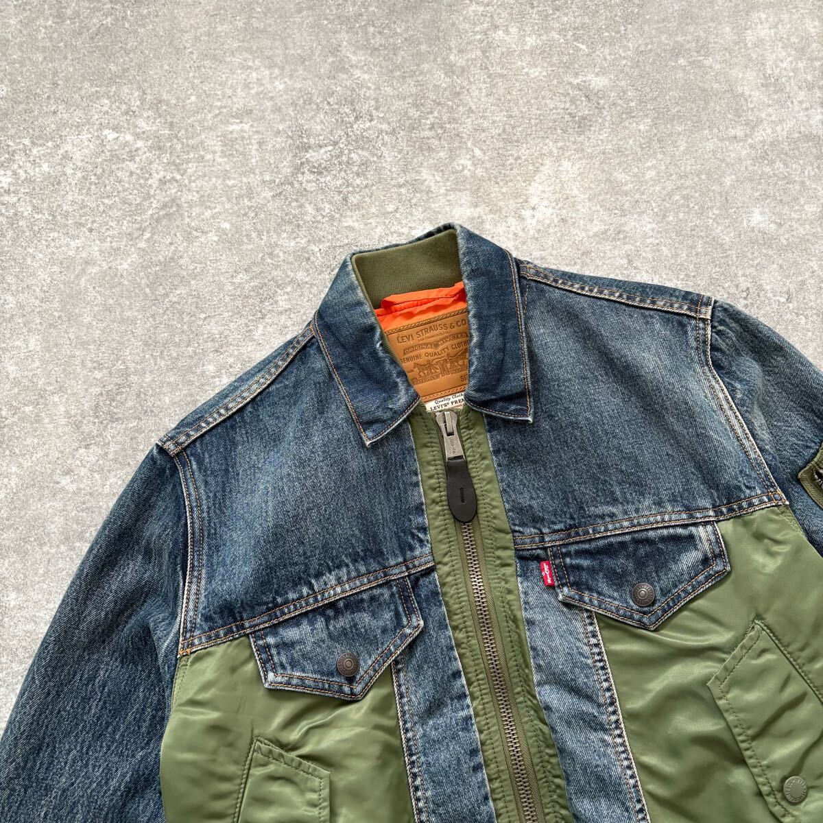 LEVI'S】HYBRID TRUCKER JACKET リーバイス ハイブリッド ma-1 LEVI'S】HYBRID TRUCKER JACKET リーバイス ハイブリッド ma-1