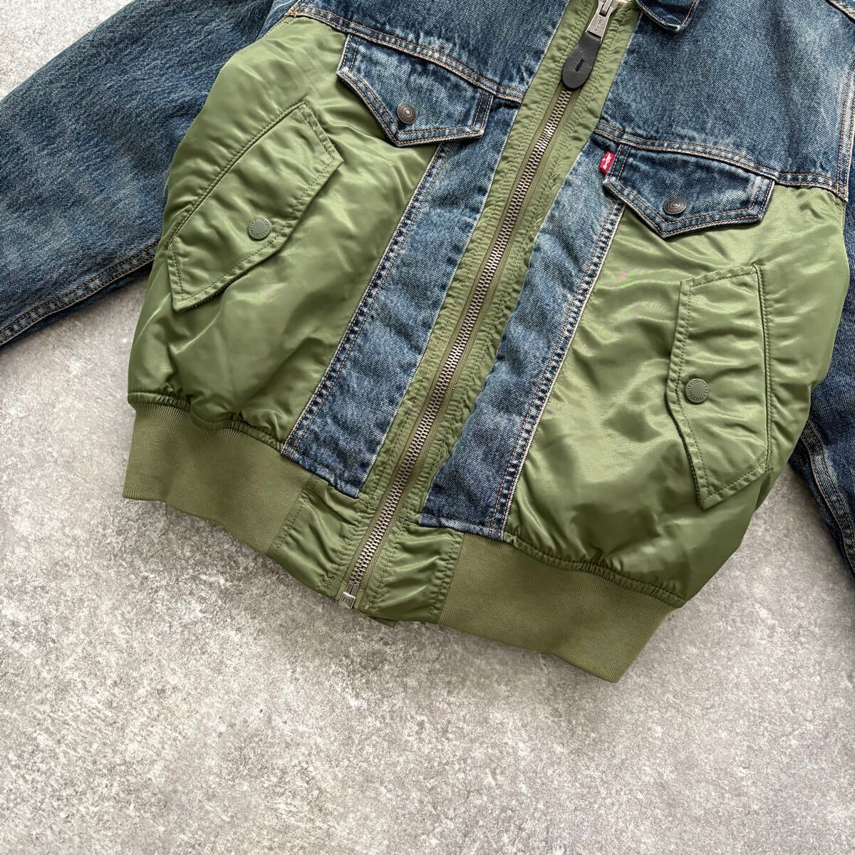 LEVI'S】HYBRID TRUCKER JACKET リーバイス ハイブリッド ma-1 LEVI'S】HYBRID TRUCKER JACKET リーバイス ハイブリッド ma-1
