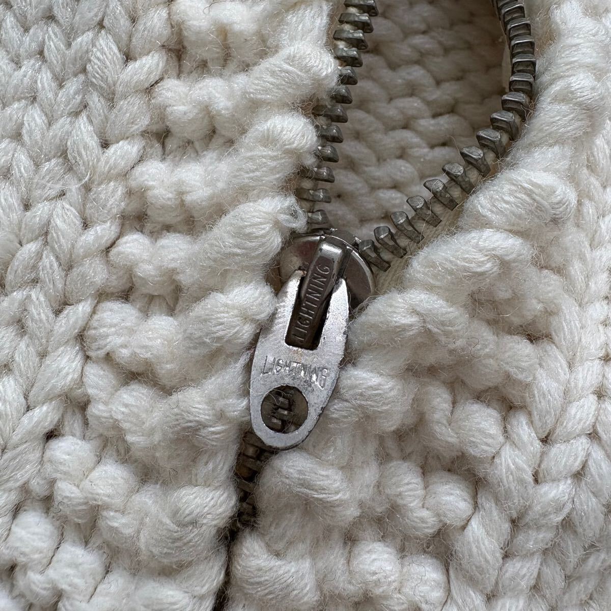 60s Vintage】LIGHTNING ZIP カウチンニットセーター 60s Vintage】LIGHTNING ZIP カウチンニットセーター