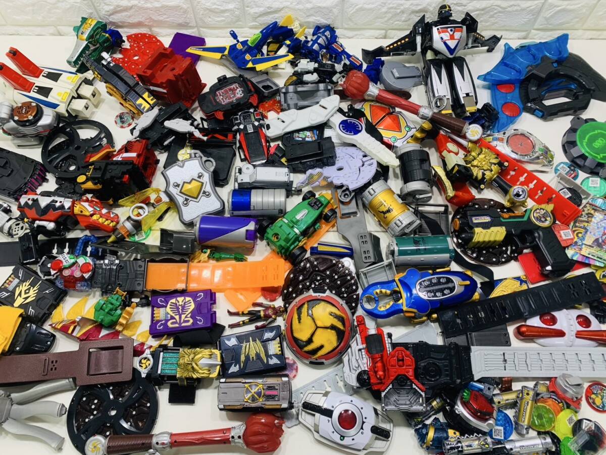 c580★1円～当時物 子ども こども キッズ おもちゃ 仮面ライダー 戦隊 変身 ベルト 武器 アイテム 戦闘 戦隊 ロボ大量まとめてセット現状