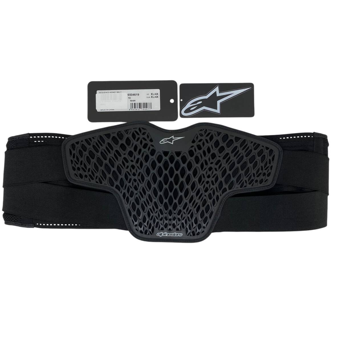 【美品】 alpinestars アルパインスターズ SEQUENCE KIDNEY BELT キドニーベルト 腰ベルト 黒系 ブラック系 XL/4XLサイズ　 15270-60