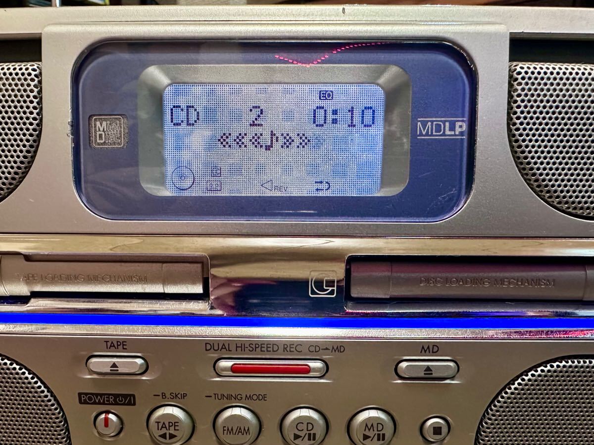 Panasonic RX-MDX77 パナソニック CD MD ラジカセ シルバー 現状 Panasonic RX-MDX77 パナソニック CD MD ラジカセ シルバー 現状