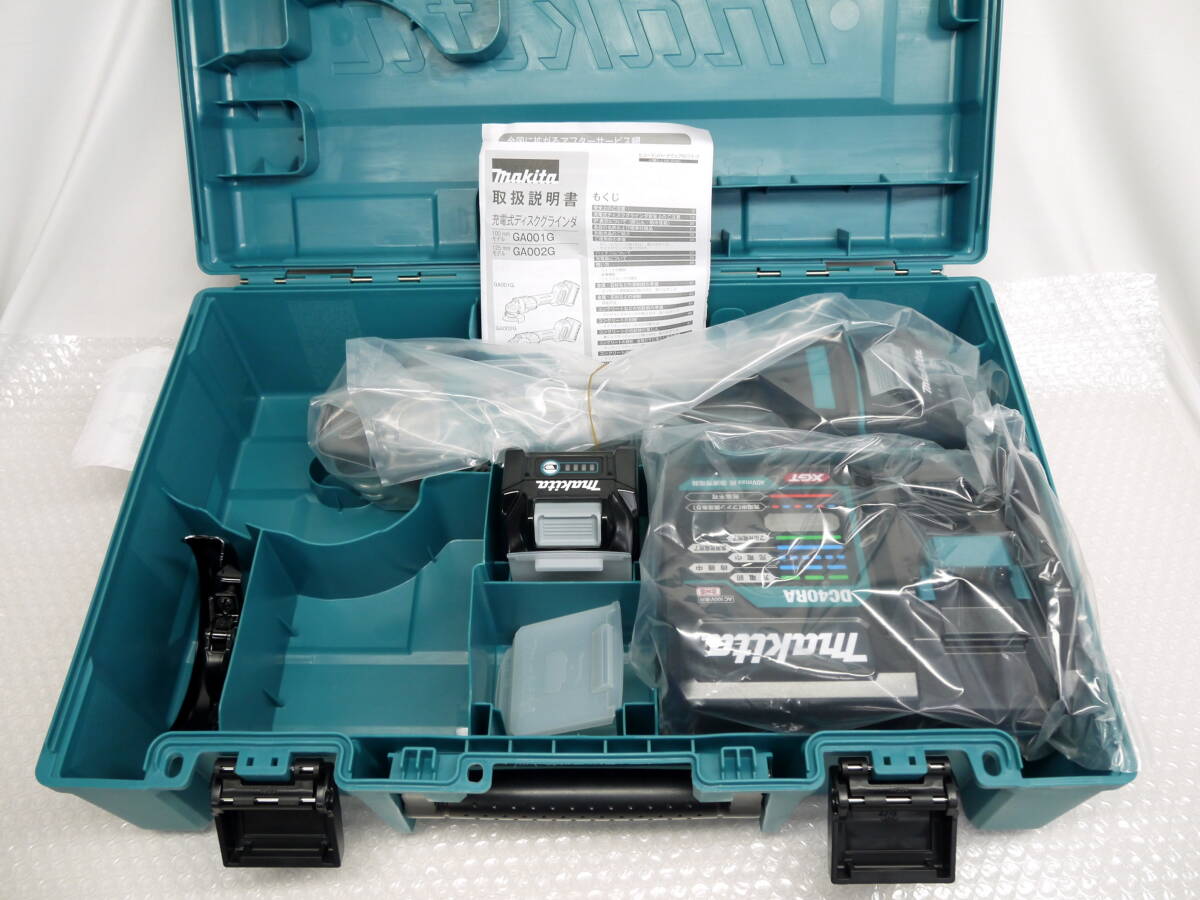 ◆未使用品◆Makita マキタ 100mm充電式ディスクグラインダ GA001GRDX◆バッテリー×2、充電器付き