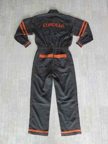 『 送料無料！』★ 人気モデル ♪ 《レアモデル！貴重！》【トヨタ・TOYOTA・カローラ】作業服！長袖メカニックツナギ・オールインワン・M