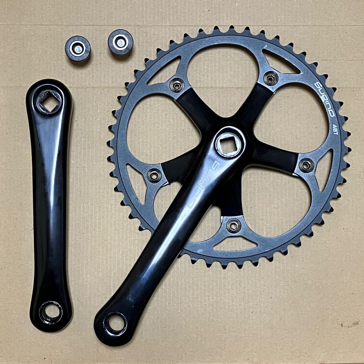 スギノ SUGINO RD2R TL クランクセット 165mm　チェーンリング48T 走行10km未満 ピスト 固定 シングルスピード