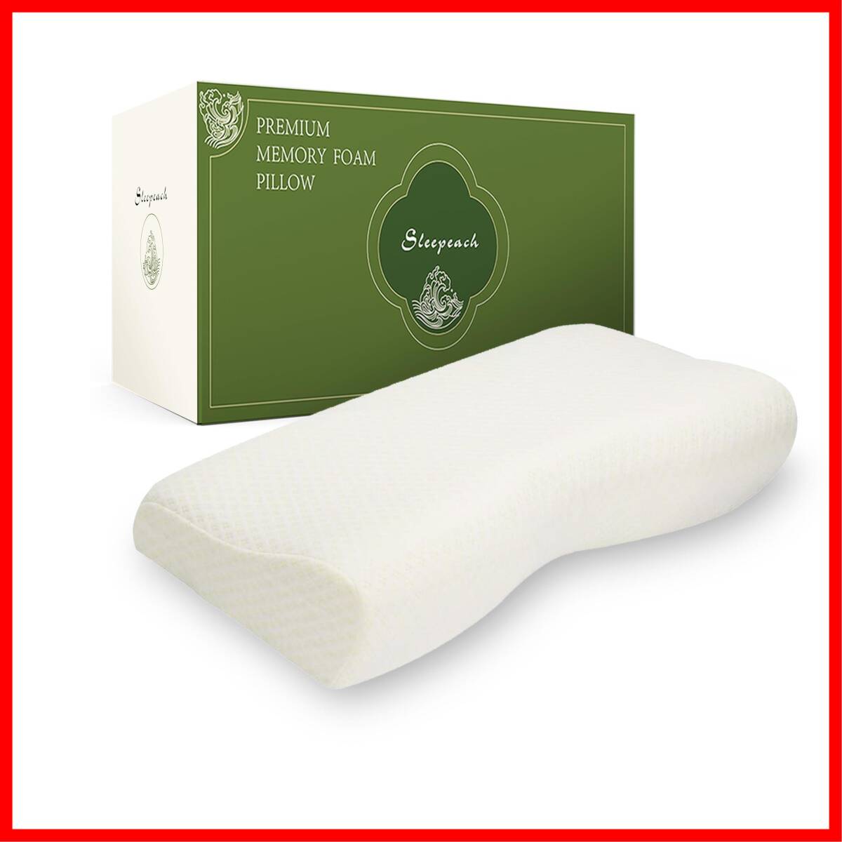【特価セール】Sleepeach 枕 まくら 低反発 低反発枕 頭首肩を自然にサポート pillow ジャストフィット カバー
