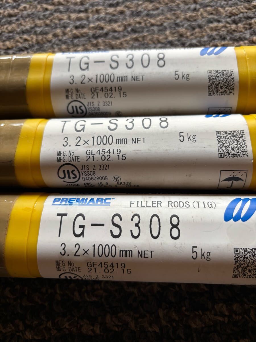 TIG溶接棒○ステンレス鋼用○TG-S308○3.2×1000mm ○15kg○未 TIG溶接棒○ステンレス鋼用○TG-S308○3.2×1000mm ○15kg○未