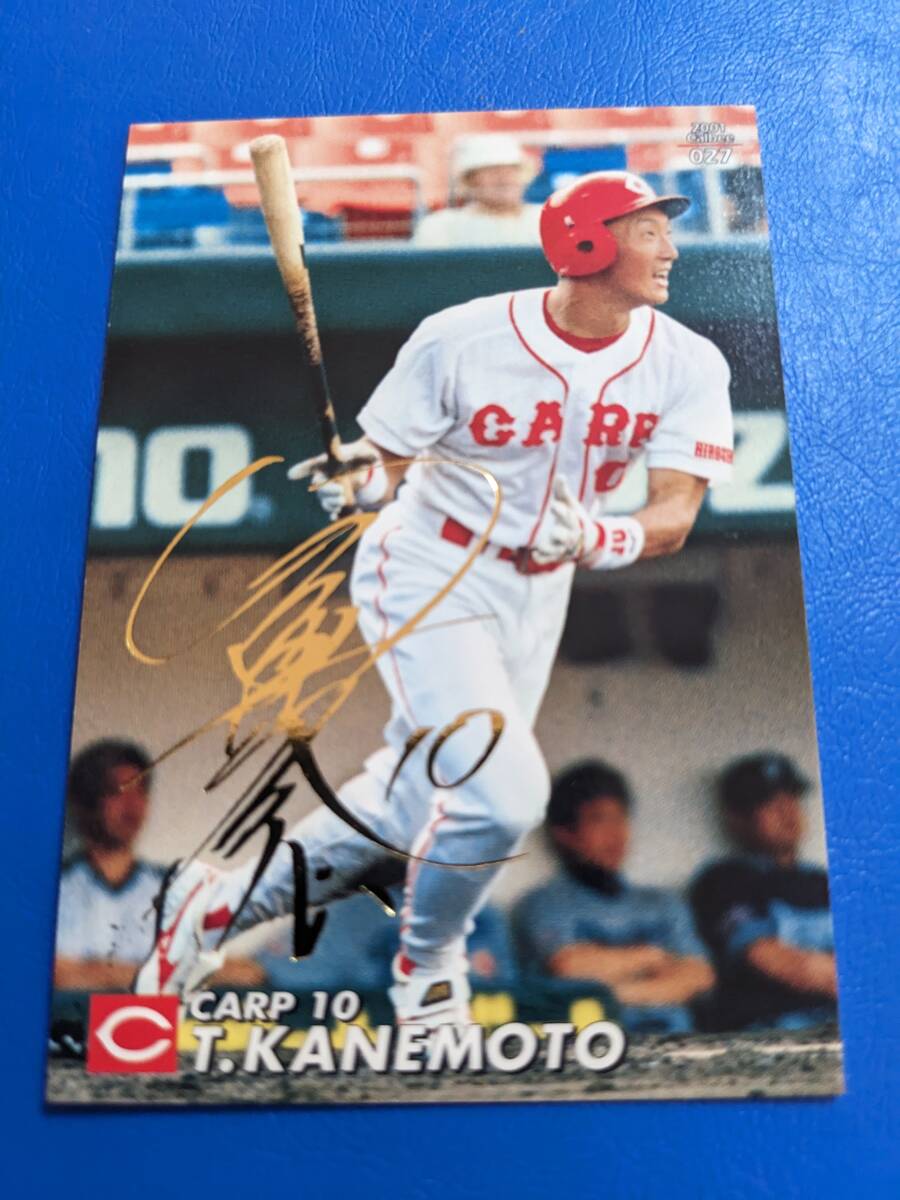 2001 год Calbee Professional Baseball chip s Gold автограф карта Hiroshima No.027 золотой книга@..