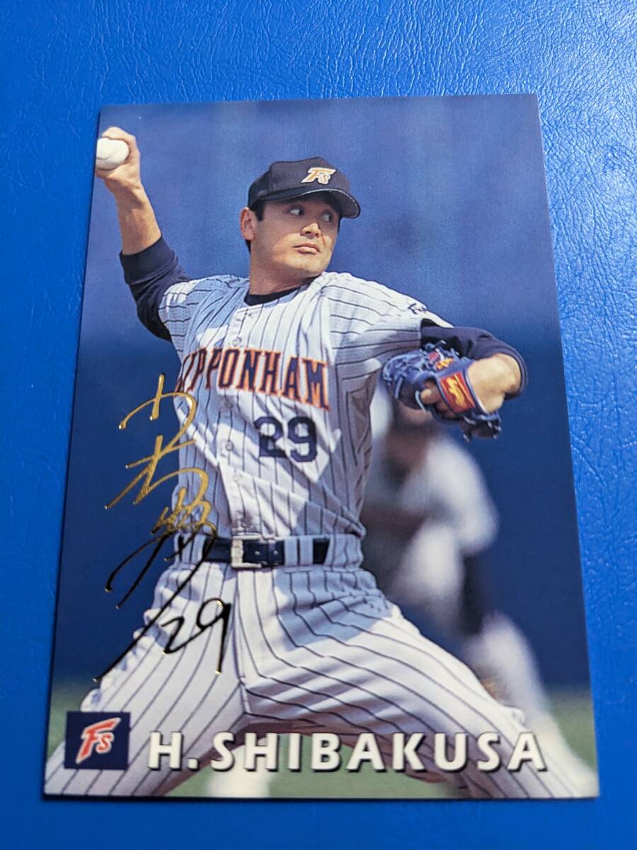 *1998 год Calbee Professional Baseball chip s Gold автограф карта Япония ветчина No.165 газонная трава . космос 