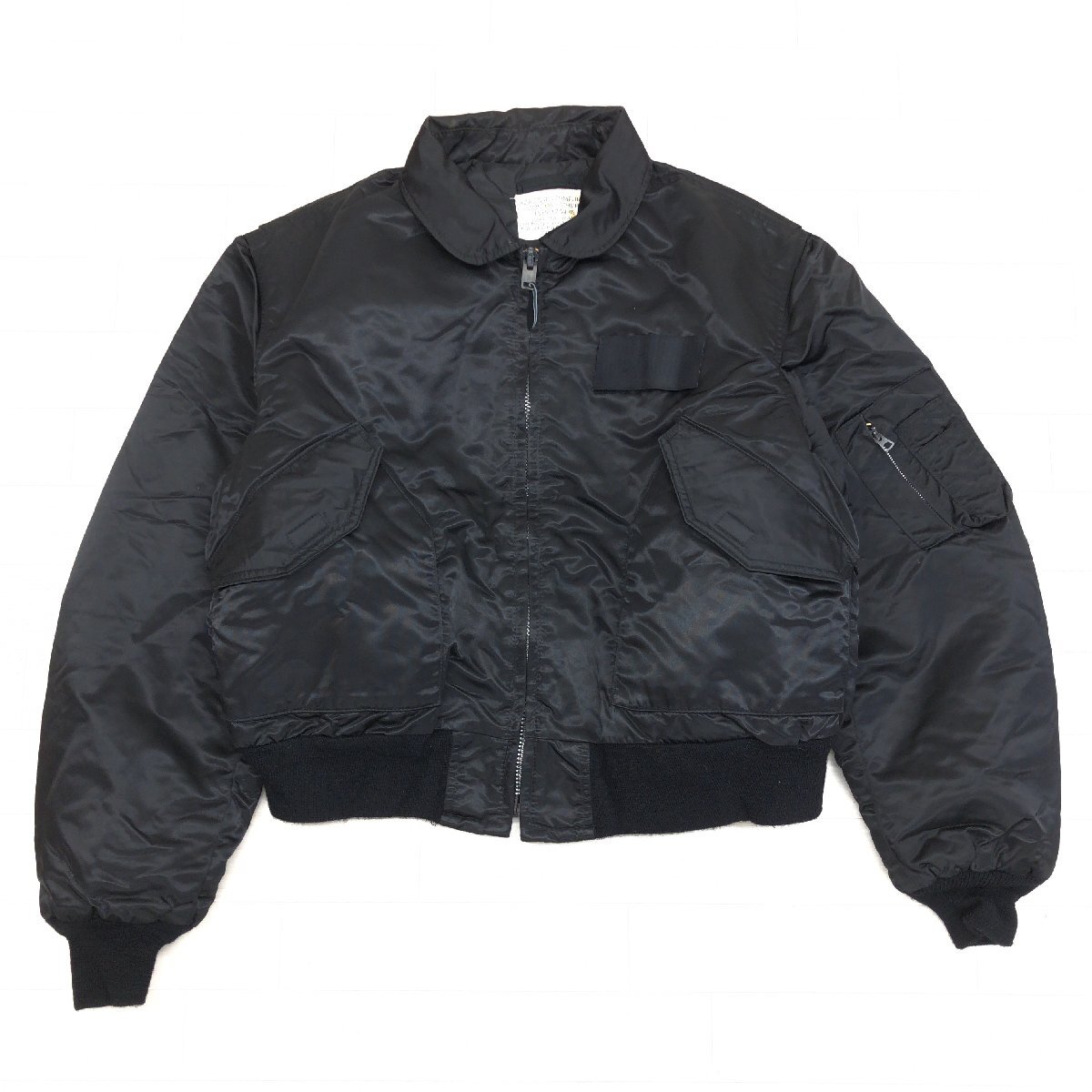 ◆USA製 I.SPIEWAK&SONS INC スピワック タイタンクロス CPW-45 フライトジャケット XL 黒 ミリタリー アメカジ 古着 特大 大きい 2L LL