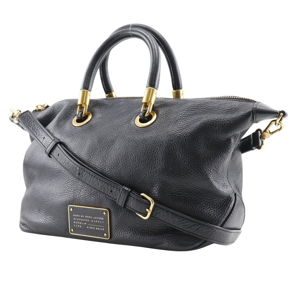 MARC BY MARC JACOBS マークバイマークジェイコブス 2WAYショルダー M0007537 ハンドバッグ レザー 黒 レディース【I211723194】中古