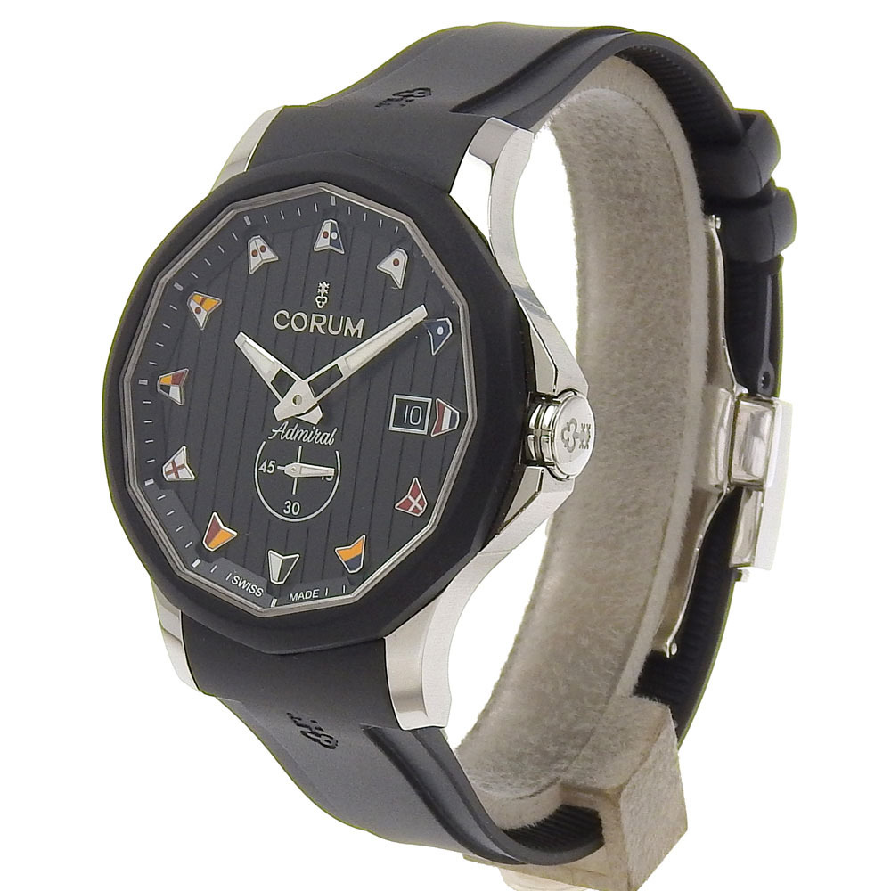 CORUM Corum Admiral 42 395.102.22/F371AN12 наручные часы SS× Raver самозаводящиеся часы аналог отображать мужской чёрный циферблат [I180324045] б/у 