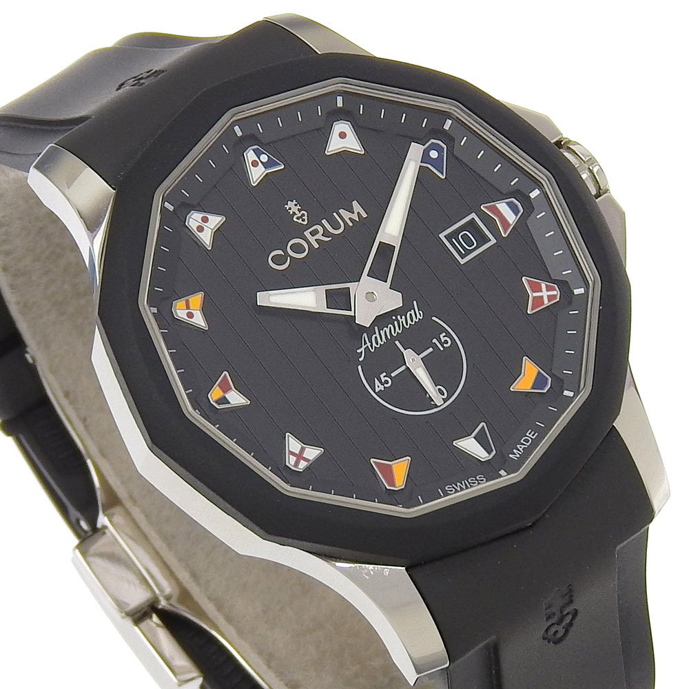 CORUM Corum Admiral 42 395.102.22/F371AN12 наручные часы SS× Raver самозаводящиеся часы аналог отображать мужской чёрный циферблат [I180324045] б/у 