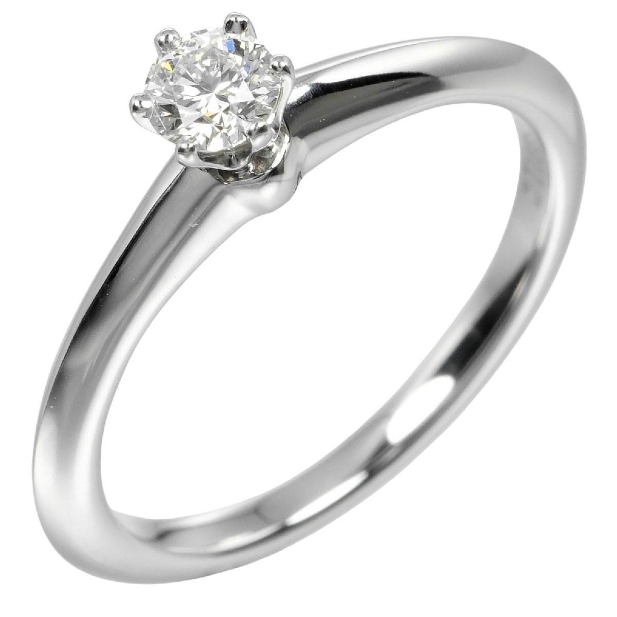 ティファニー TIFFANY&Co. ソリティア 11号 リング 指輪 0.23ct Pt950プラチナ ダイヤモンド 約4.32g中古