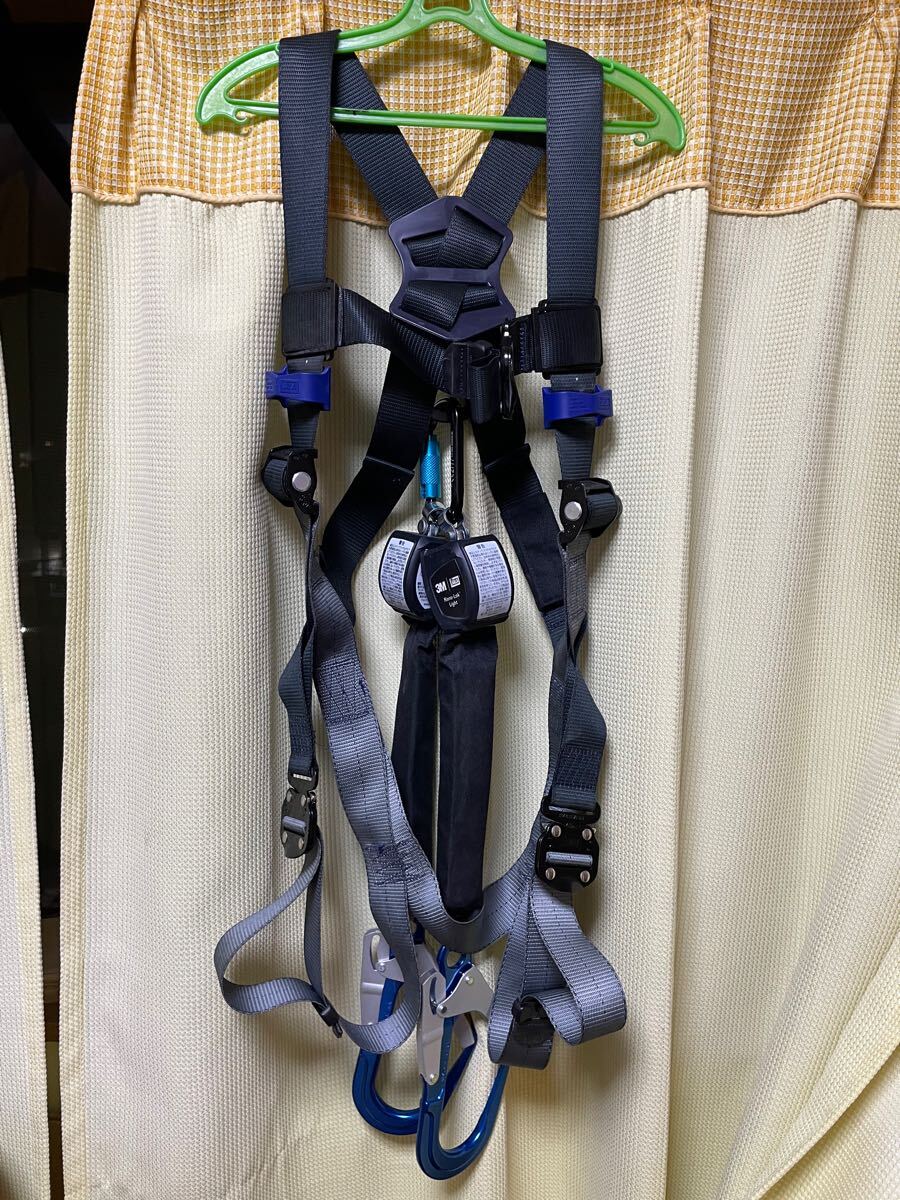 美品 フルハーネス Mサイズ 3M ランヤードセット 安全帯 製造年月日22/09
