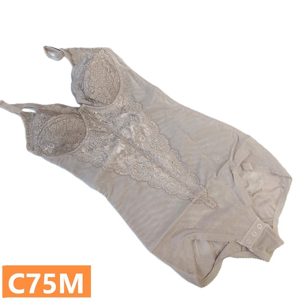 未使用　ブラシエール　ボディスーツ　C75M　ベージュ　訳あり　BRASSIELE　ボディースーツ 　補整下着　補正下着　日本製♪st2065
