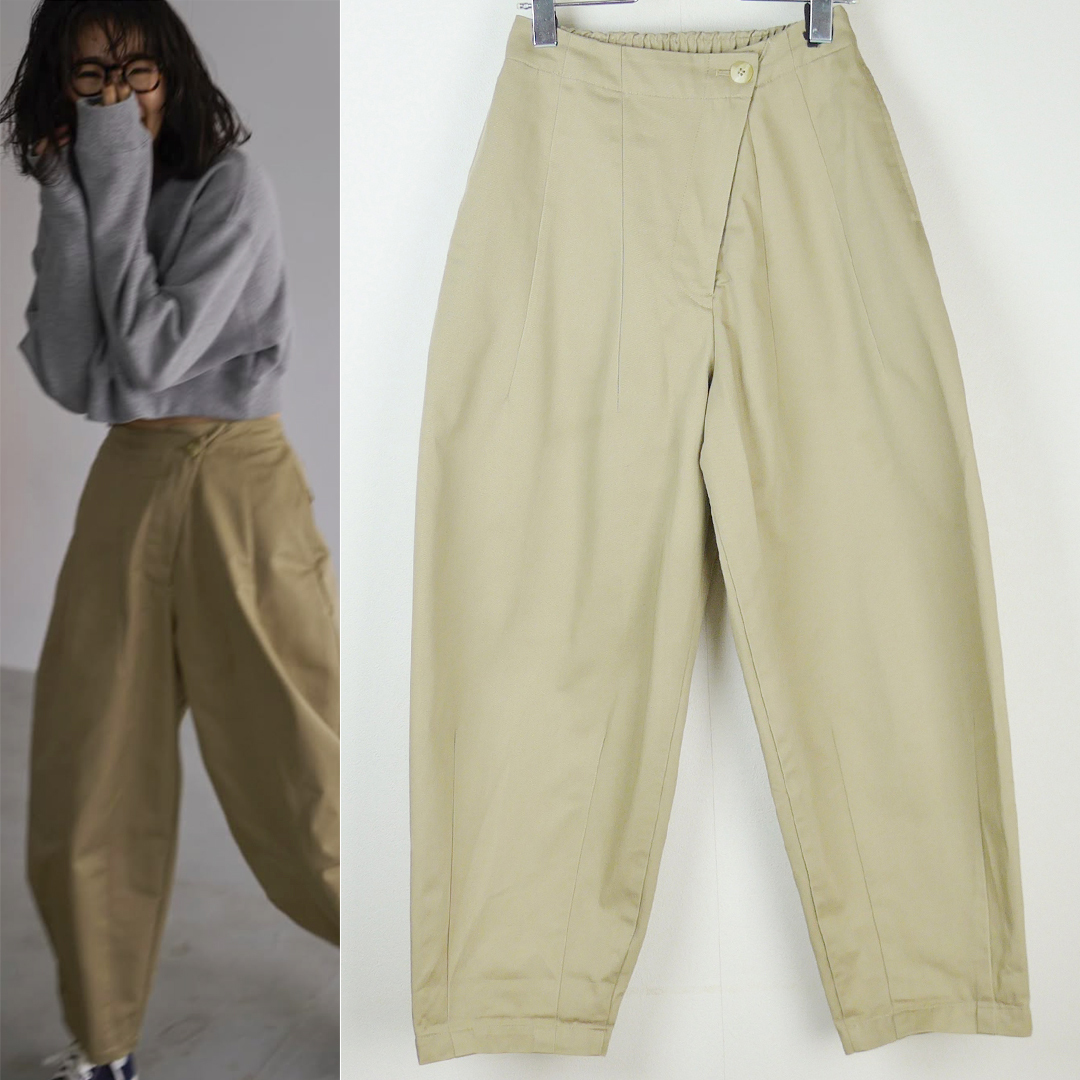 Nala ナラ 23SS Cocoon chino コクーン チノパンツ チノパンF ベージュ 