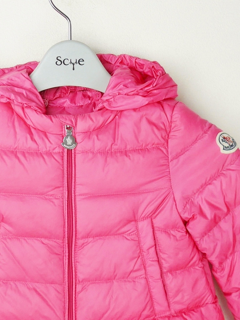 MONCLER ピンク ダウンコート フード付き100cm