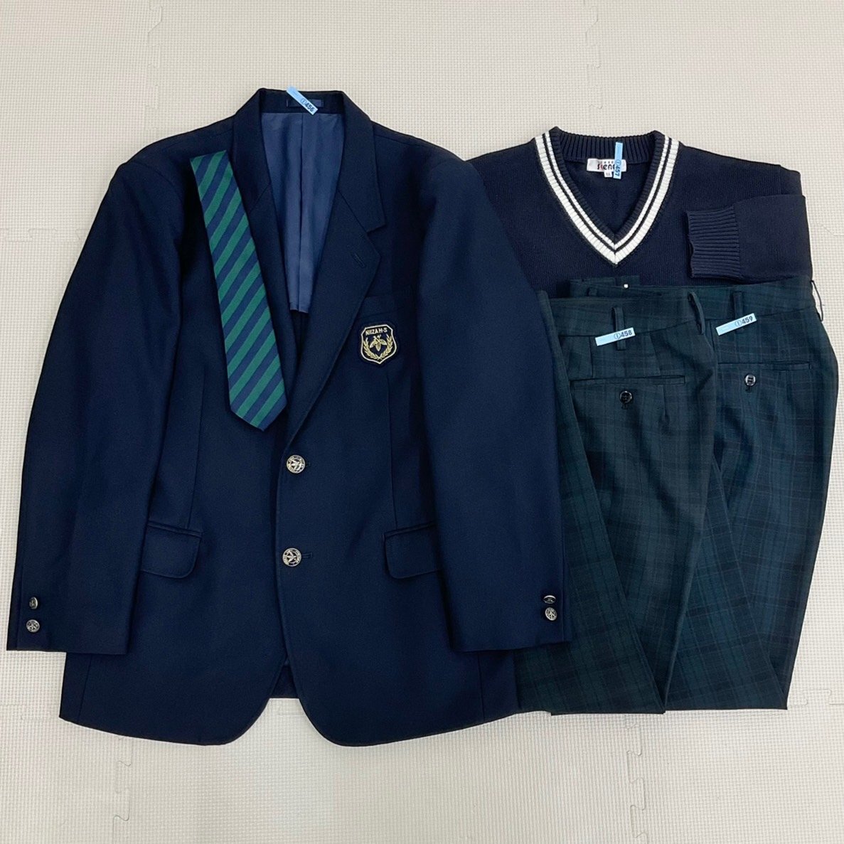 U1412/S1514(中古)埼玉県 新座高校 男子制服6点 /紺ブレザー U1412/S1514(中古)埼玉県 新座高校 男子制服6点 /紺ブレザー