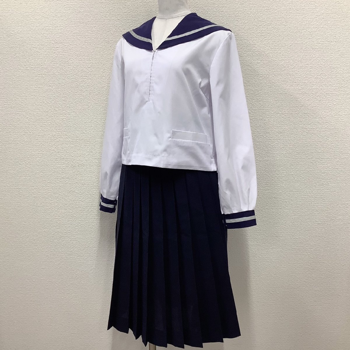 I1117/Y(中古)山形県 陵西中学校 女子制服3点 /合服セーラー