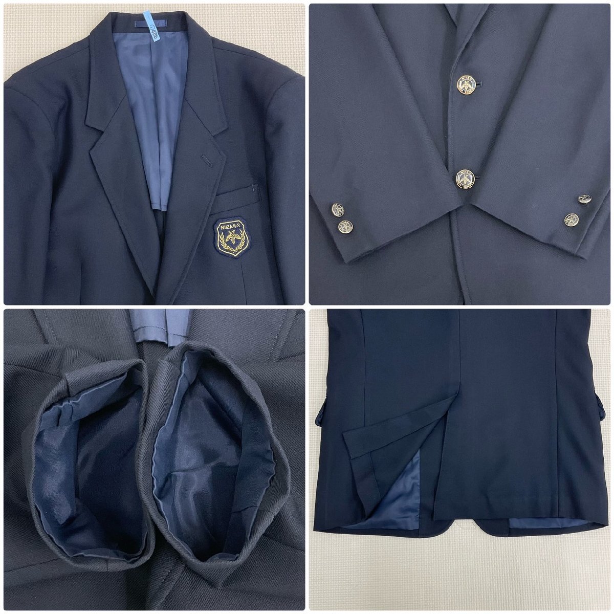 U1412/S1514(中古)埼玉県 新座高校 男子制服6点 /紺ブレザー U1412/S1514(中古)埼玉県 新座高校 男子制服6点 /紺ブレザー