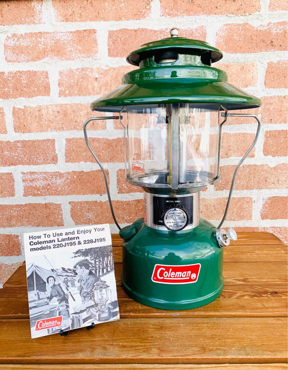 ★極上美品★使用歴わずか★コールマン Coleman 228J ランタン 1976年11月 取説付 ビンテージUSA フルオーバーホール済