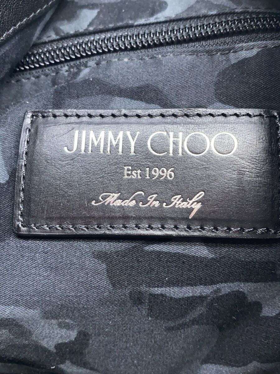 JIMMY CHOO◇スタースタッズ フィッツロイ/リュック/レザー/BLK JIMMY CHOO◇スタースタッズ フィッツロイ/リュック/レザー/BLK